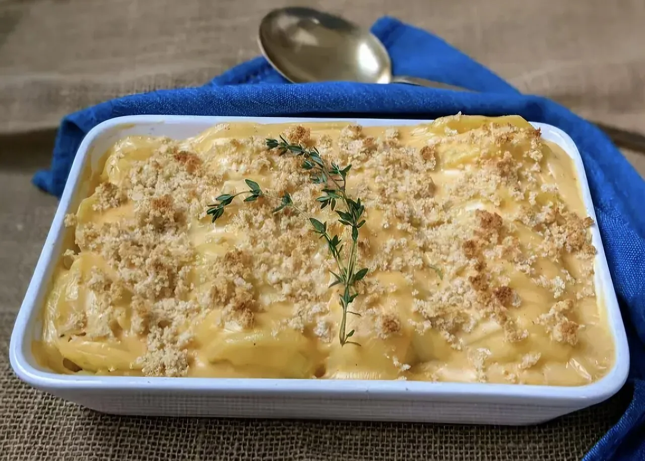 Receita de Batata Gratinada com Creme de Leite