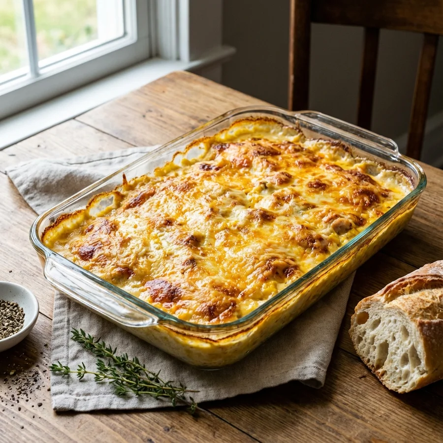Receita de Frango Gratinado com Creme de Milho