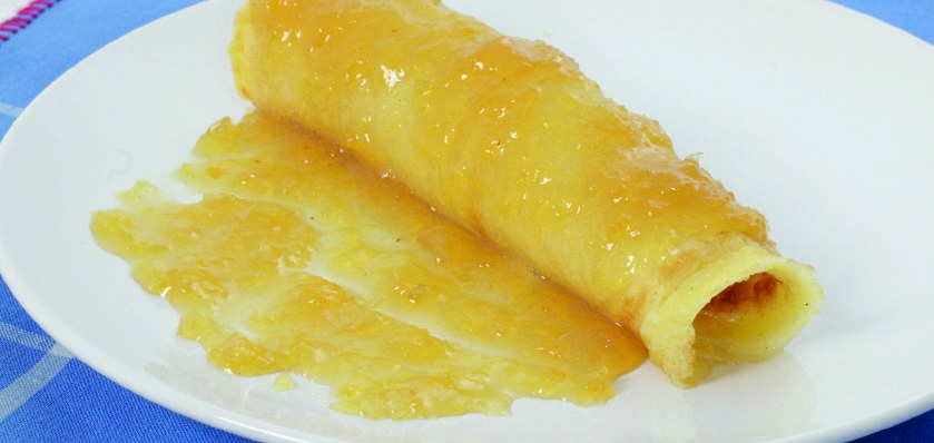 Receita de Panqueca Doce Enrolada